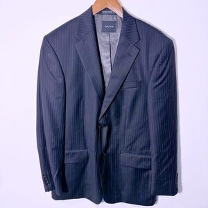 Nautica 100% Wool Blue Sports Coat/Blazer Size 40L